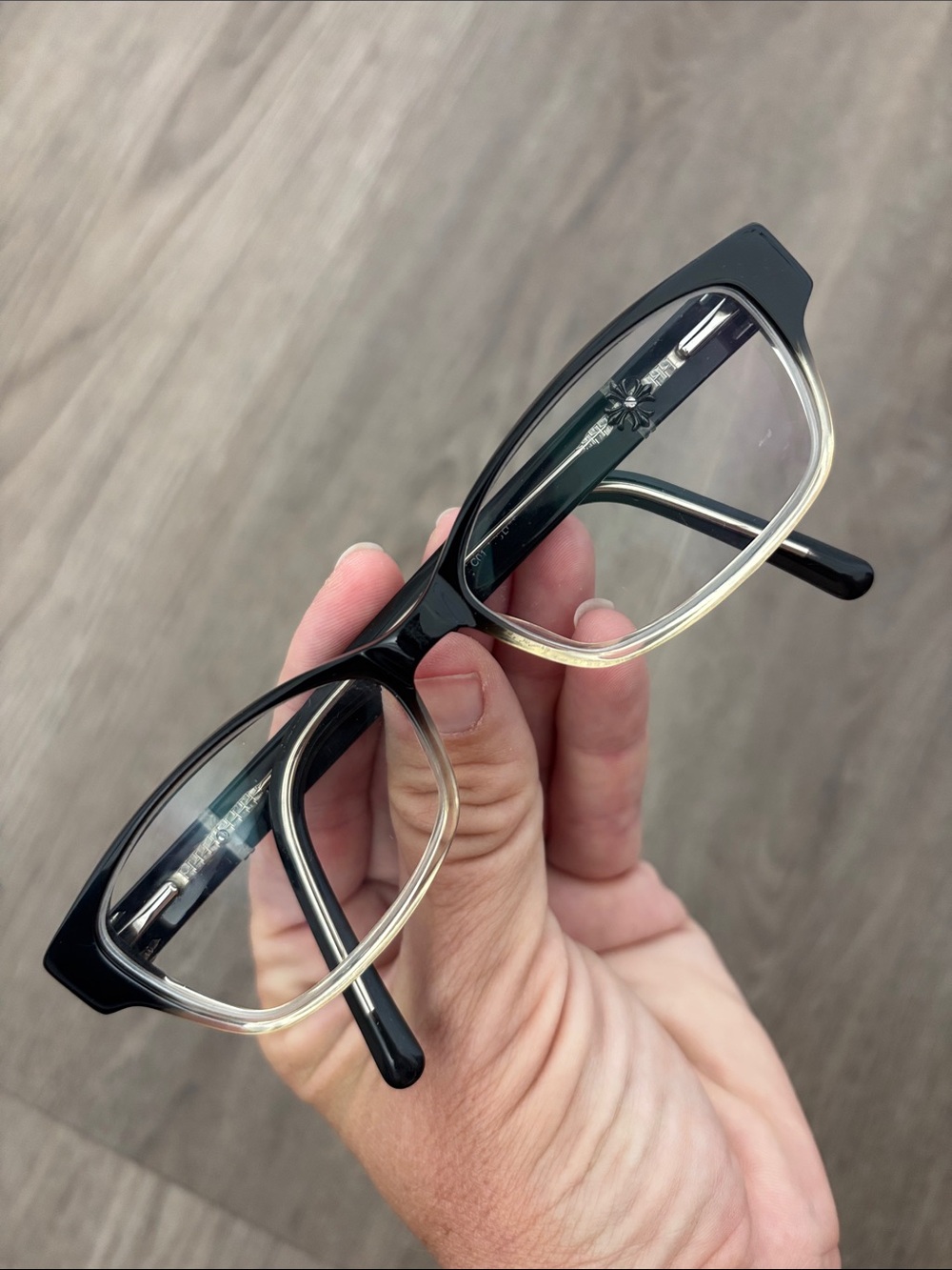Nicole Miller Bleeker Acetate Plastic Eyeglass Frames Black to Clear